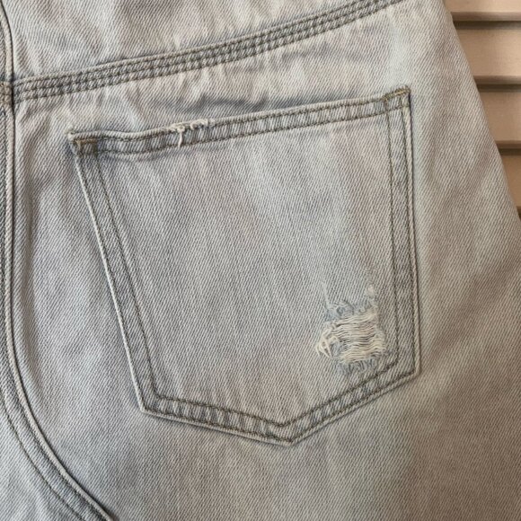 Free People We the Free denim sidecar skirt 24 0 light wash - Picture 9 of 13